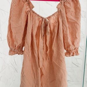 Striped Orange Dress